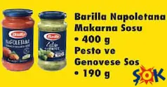 BARİLLA NAPOLETANA MAKARNA SOSU 400 G/PESTO VE GENOVESE SOS 190 G fiyat ve kampanya bilgisi